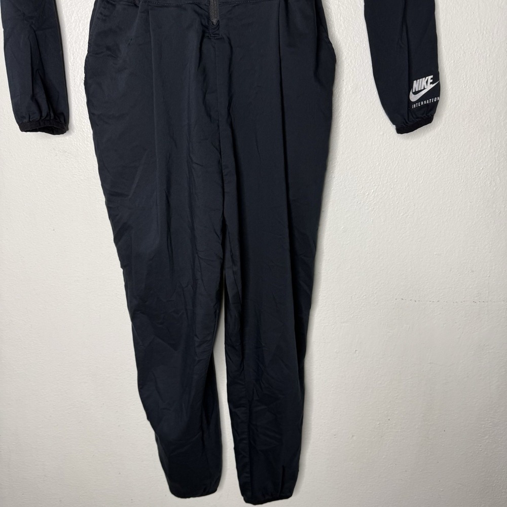 Nike International Black Long Sleeve Jumpsuit Athleisure Utility Women's XS - Picture 3 of 15